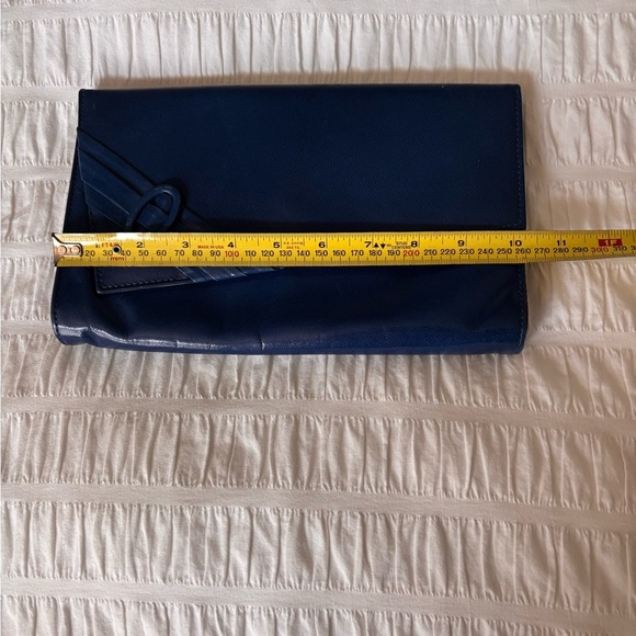 Vintage Blue Leather Clutch - Picture 6 of 8